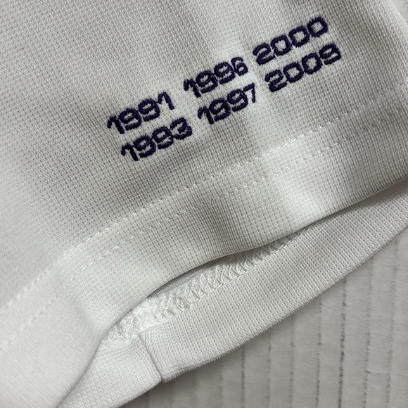 LSU NCAA White Polo Shirt Size Medium - Picture 6 of 10